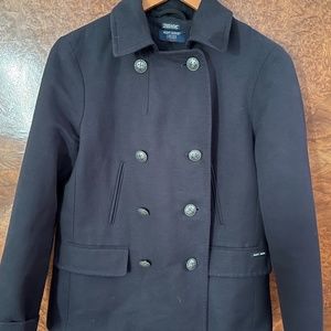 Saint James French navy peacoat cotton size 6